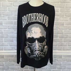 Brotherhood Long Sleeve Graphic Tee Shirt Mens 2XL NWOT Streetwear Casual